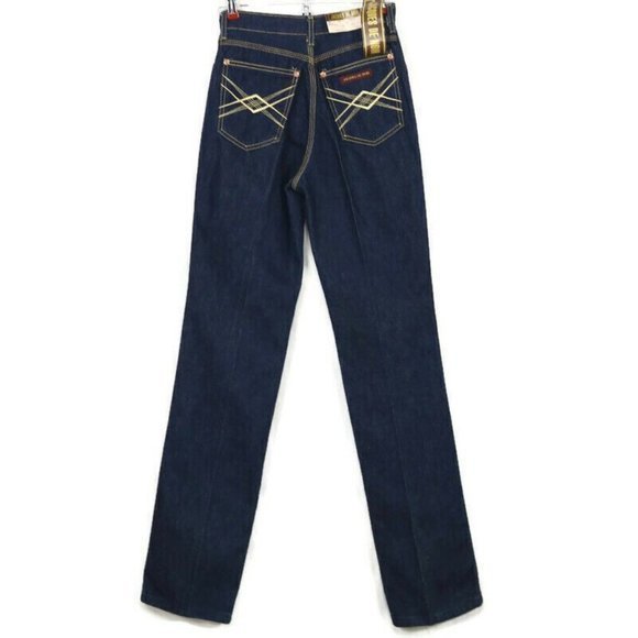Vintage Jacques De Noir High Rise Straight Mom‎ Jeans Dark 9 x 34 Long Tall - Picture 1 of 10